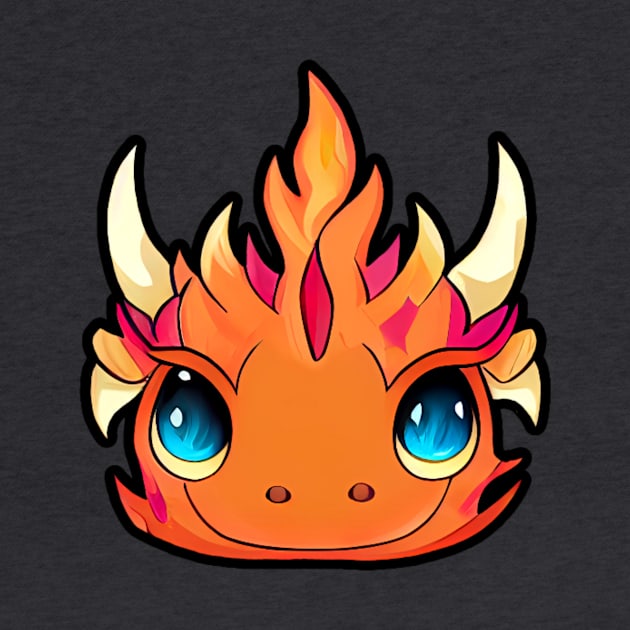 Fire Dragon Cartoon Anime by Edongski303 Teepublic Merch